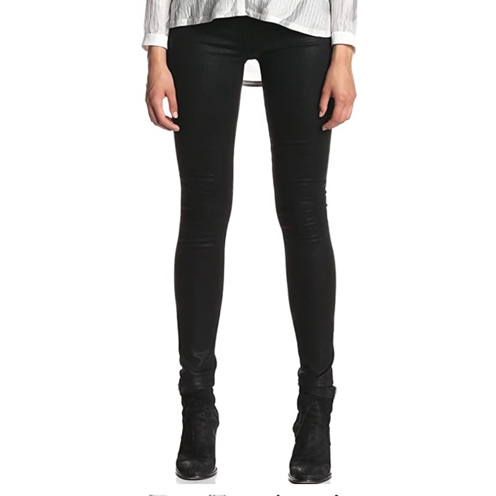 Helmut Lang- Black Waxed Legging Style Jeans - EUC
